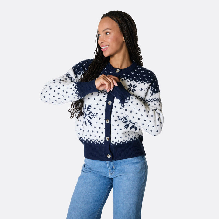 Gilet de Noël femme - bleu