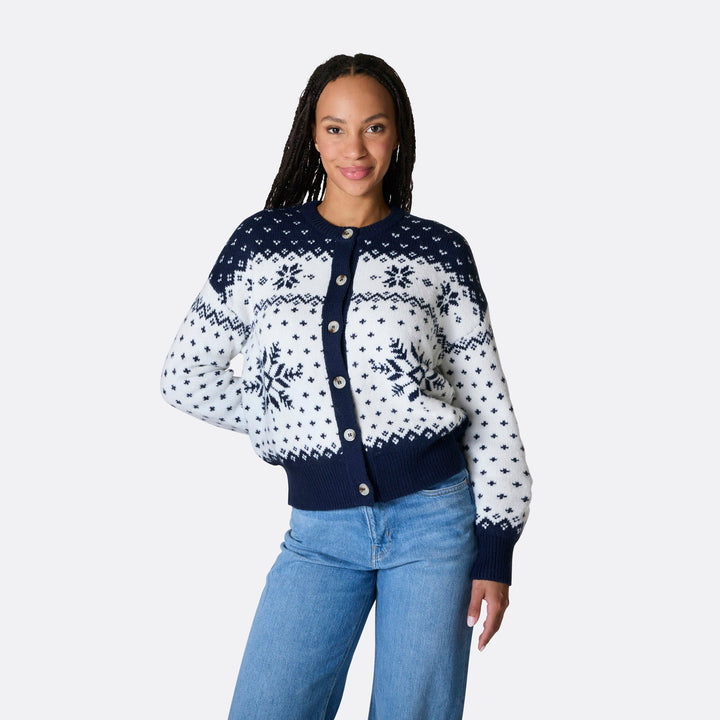 Gilet de Noël femme - bleu