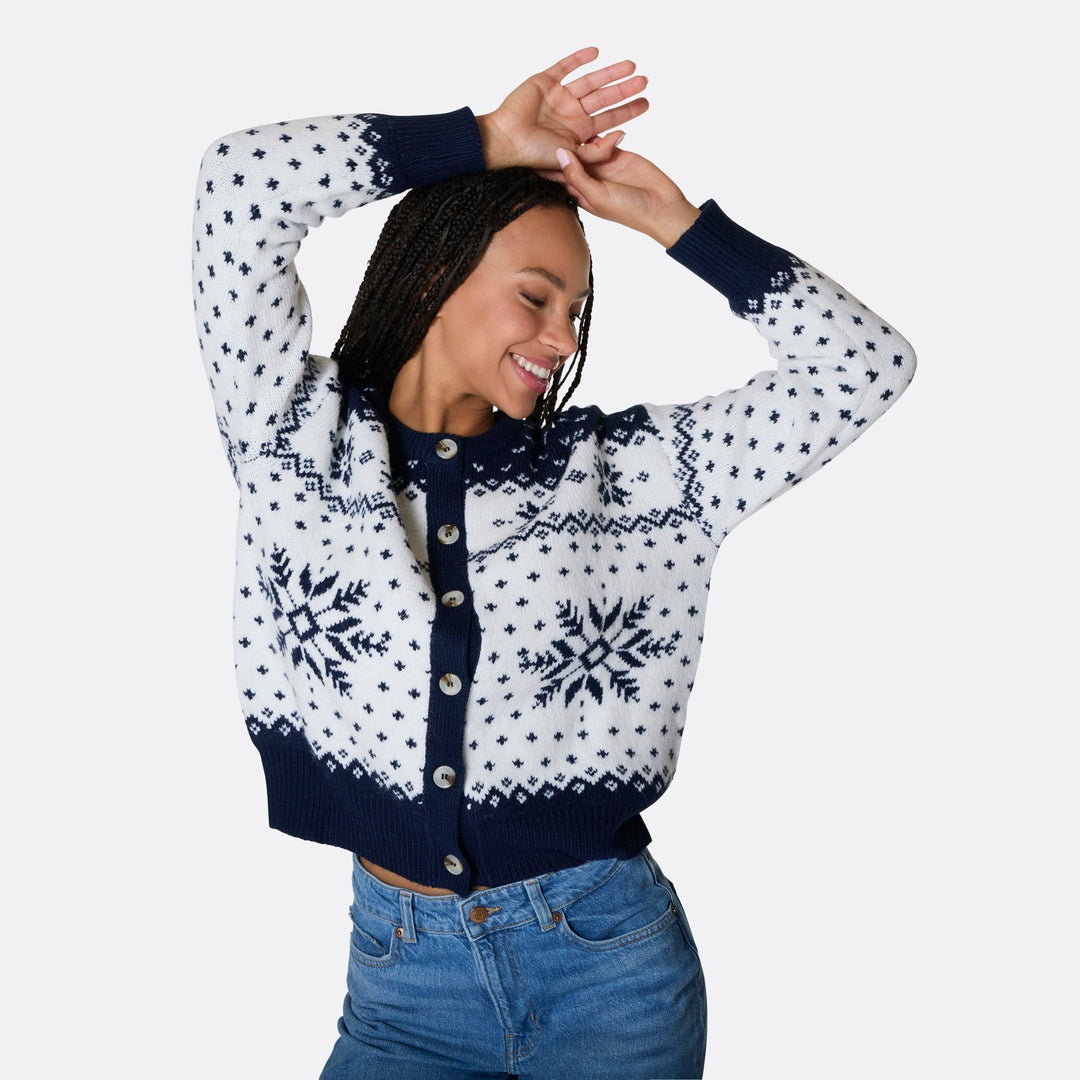 Gilet de Noël femme - bleu