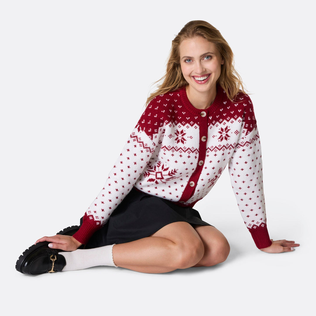 Gilet de Noël femme - rouge
