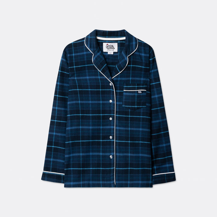 Pyjama de Noël enfant en flanelle - bleu