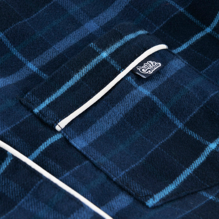 Pyjama de Noël enfant en flanelle - bleu