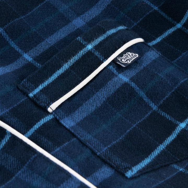 Pyjama de Noël matchy-matchy en flanelle - bleu