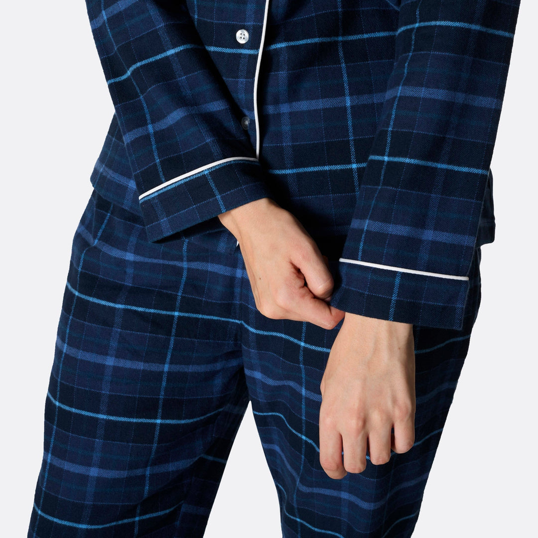 Pyjama de Noël matchy-matchy en flanelle - bleu