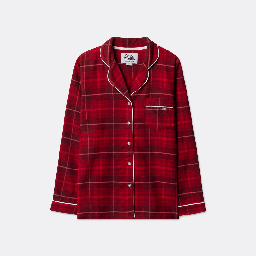 Pyjama de Noël enfant en flanelle - rouge