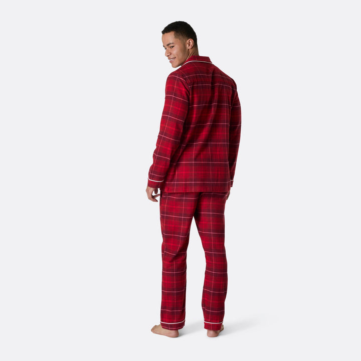 Pyjama de Noël homme en flanelle - rouge
