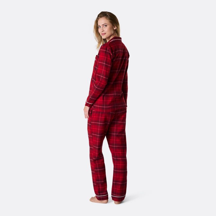 Pyjama de Noël femme en flanelle - rouge