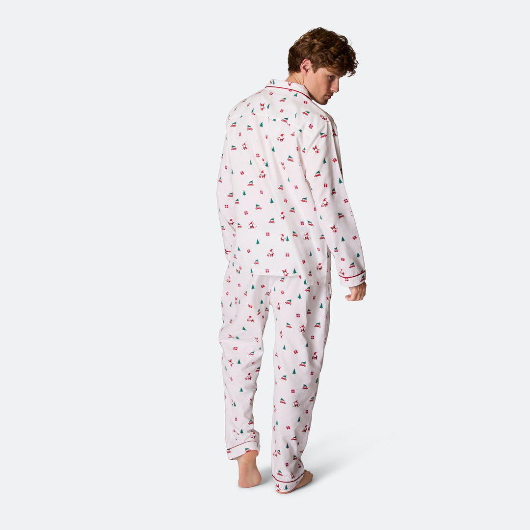 Pyjama de Noël homme en flanelle Gui