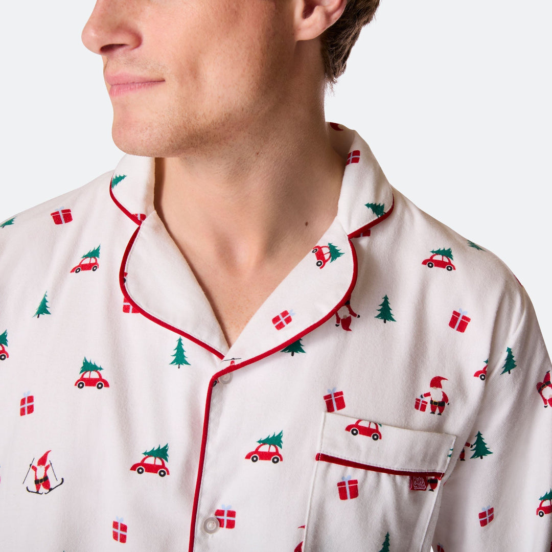 Pyjama de Noël homme en flanelle Gui