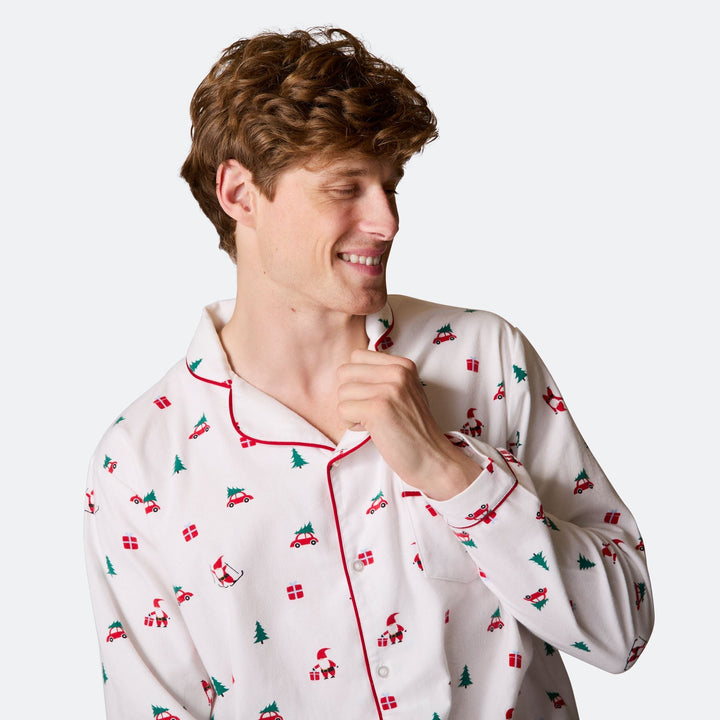 Pyjama de Noël homme en flanelle Gui