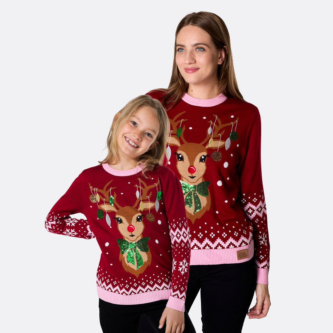 Pull de Noël matchy-matchy Renne