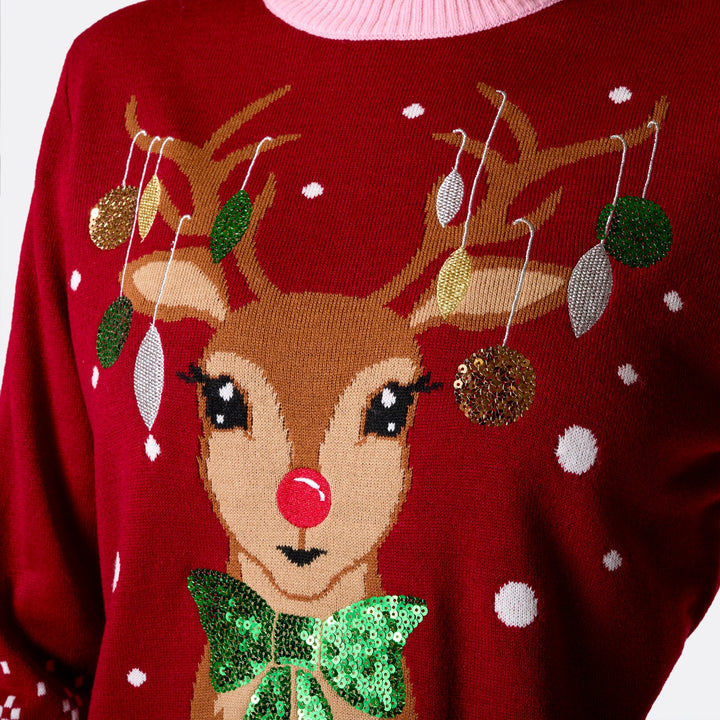 Pull de Noël matchy-matchy Renne