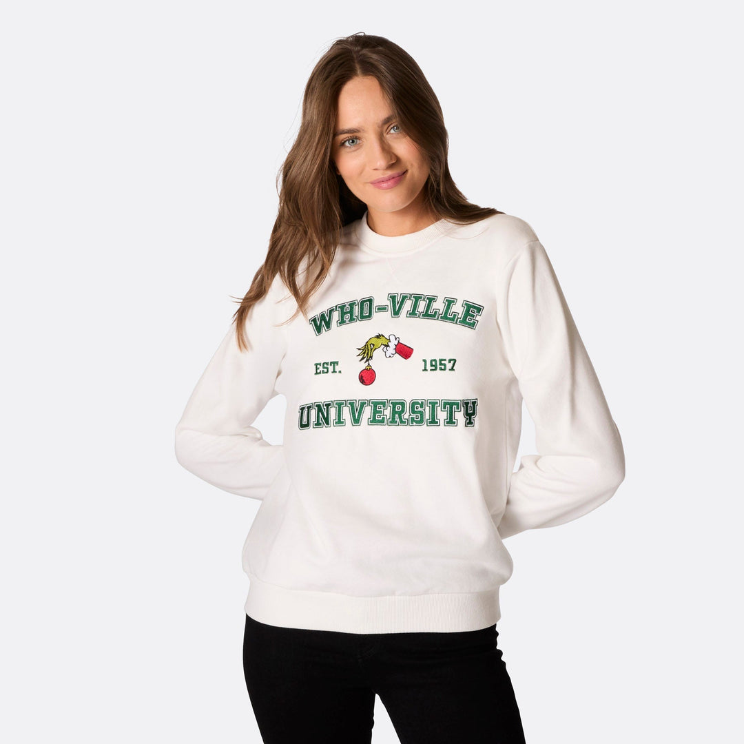 Pull de Noël femme "Who-Ville University"