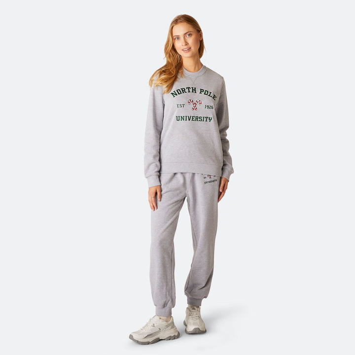Ensemble jogging de Noël femme "North Pole University"