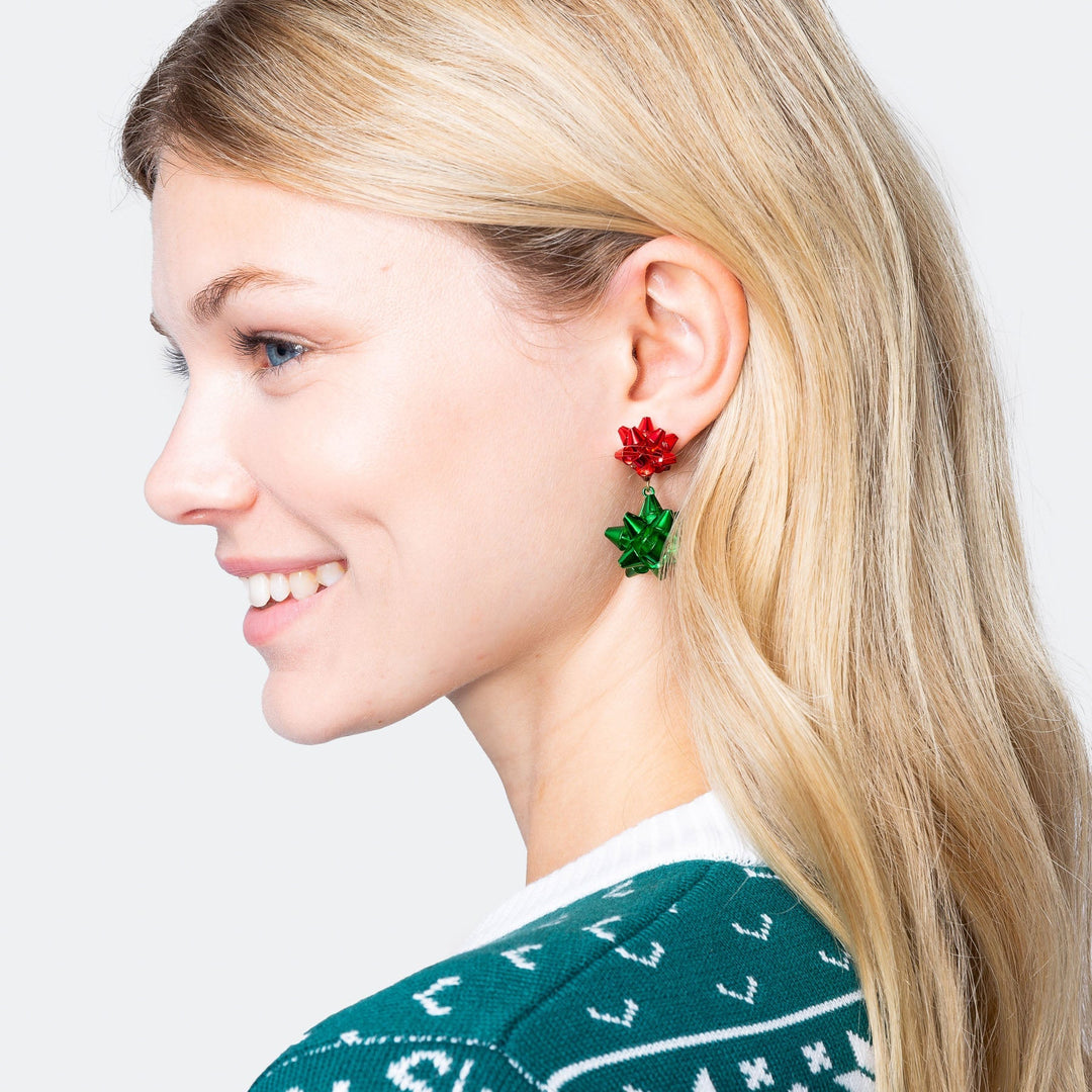 Boucles d'oreilles Nœud étoile de Noël