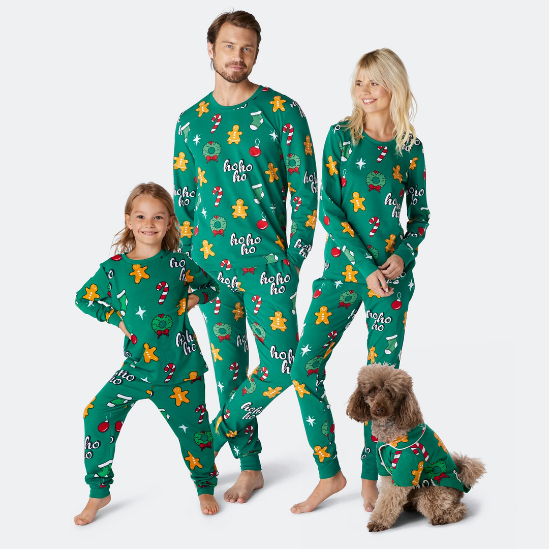 Pyjama de Noël matchy-matchy Hohoho - vert