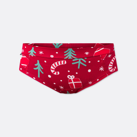 Culotte hipster de Noël - rouge à motifs