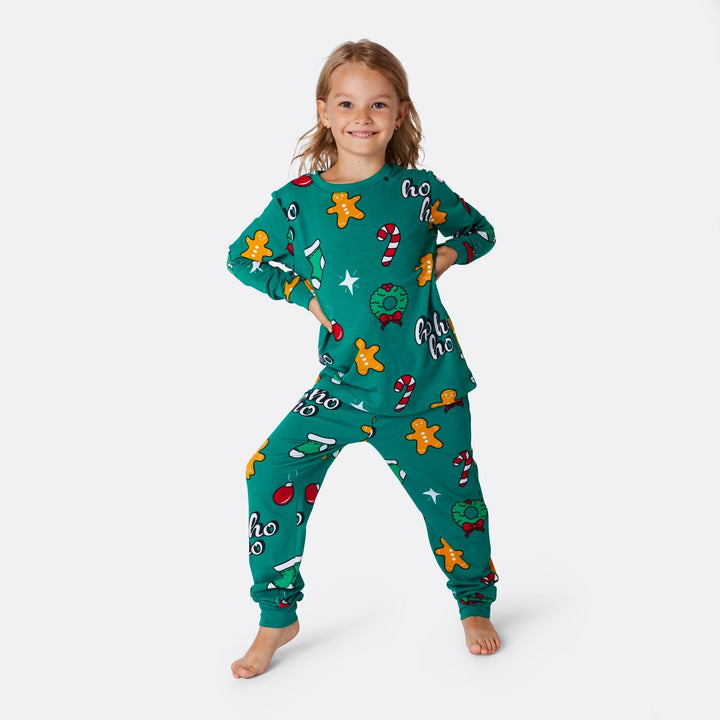 Pyjama de Noël matchy-matchy Hohoho - vert