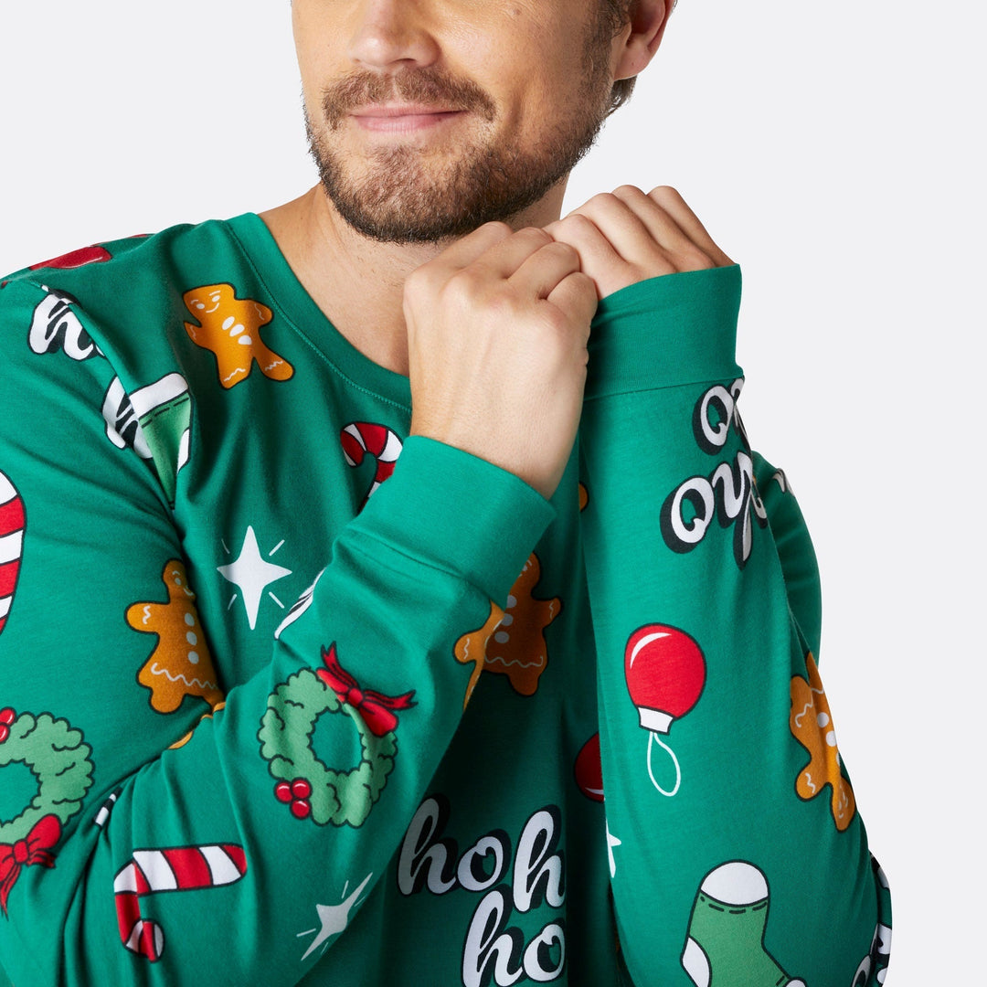 Pyjama de Noël matchy-matchy Hohoho - vert