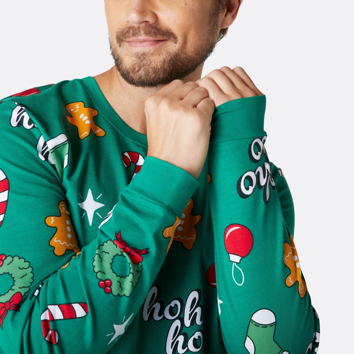 Pyjama de Noël matchy-matchy Hohoho - vert
