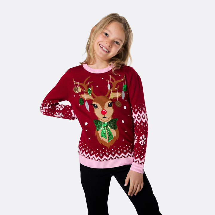 Pull de Noël matchy-matchy Renne