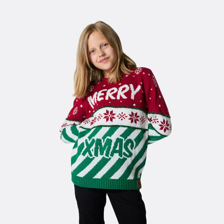 Pull de Noël enfant "Merry Xmas"