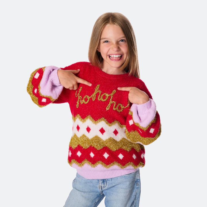 Pull de Noël matchy-matchy oversize Hohoho