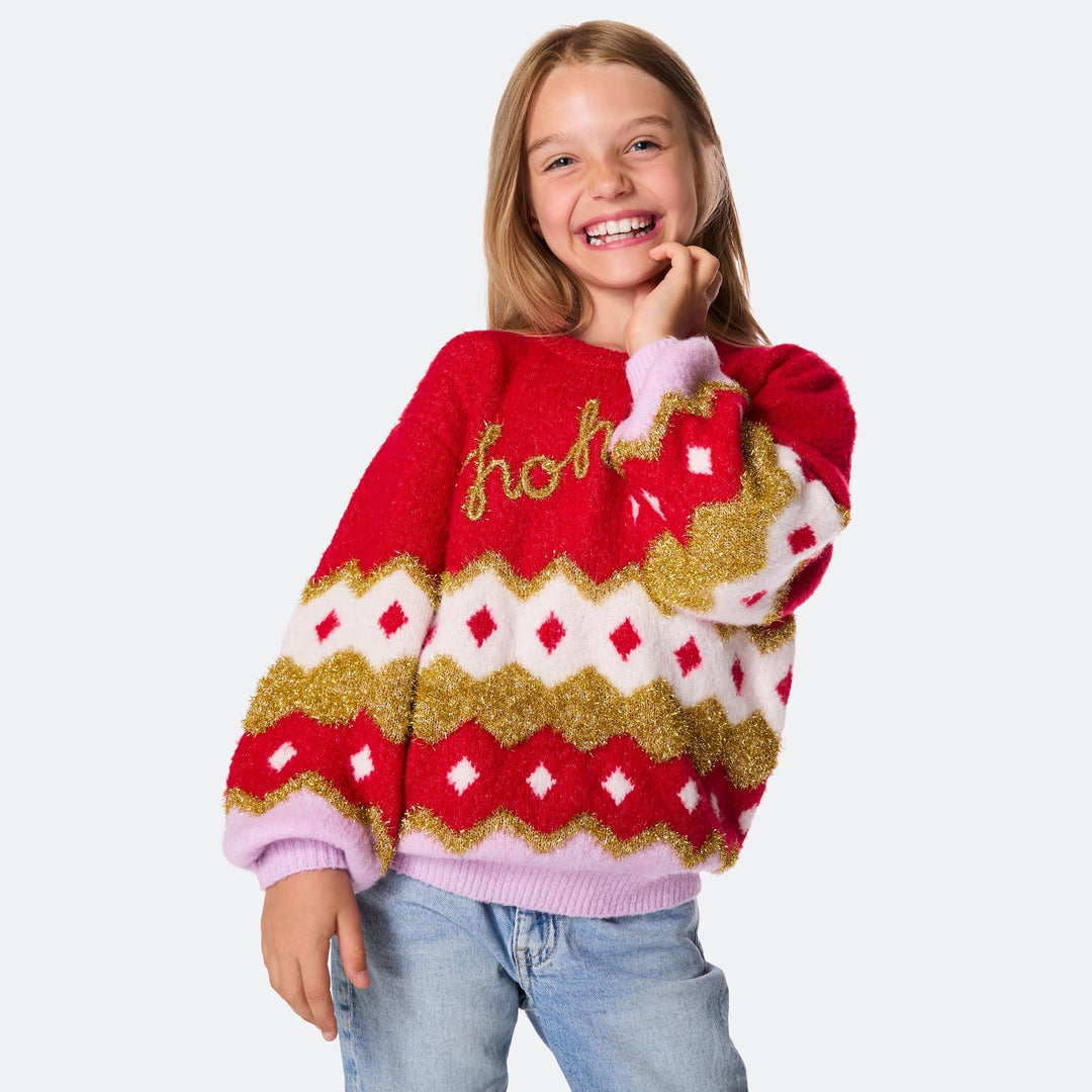 Pull de Noël matchy-matchy oversize Hohoho