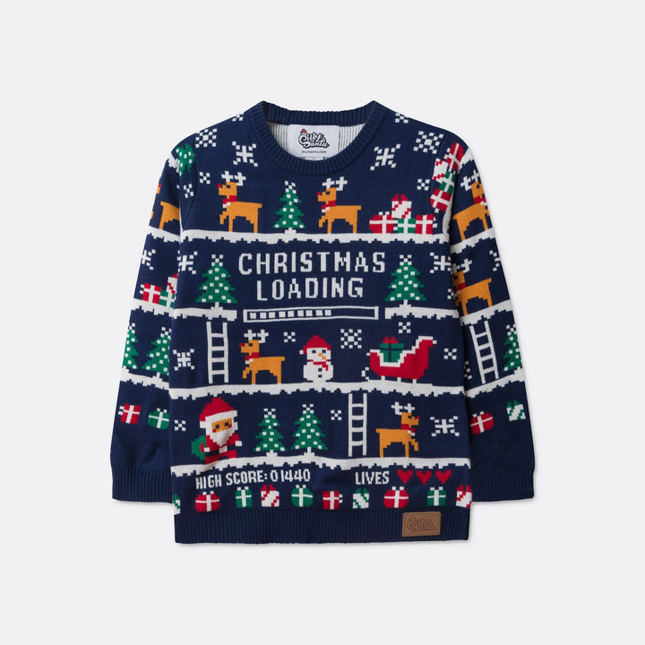 Pull de Noël matchy-matchy retrogaming