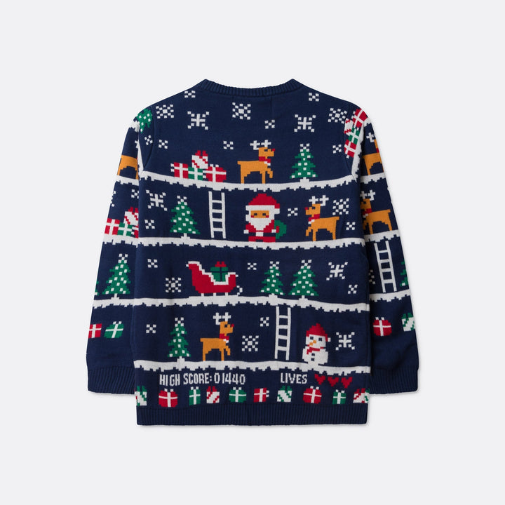 Pull de Noël matchy-matchy retrogaming