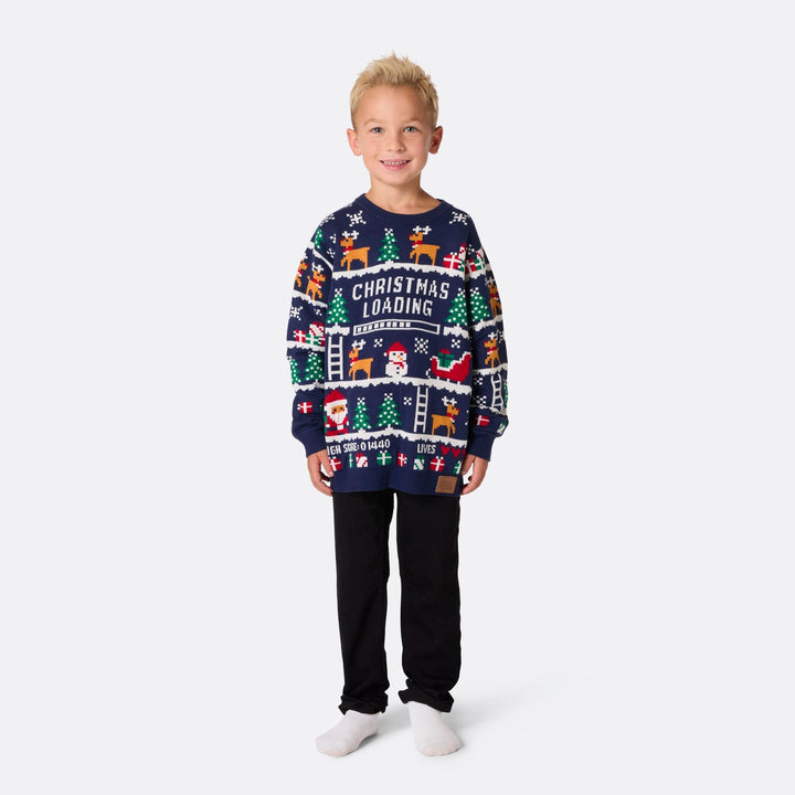 Pull de Noël matchy-matchy retrogaming