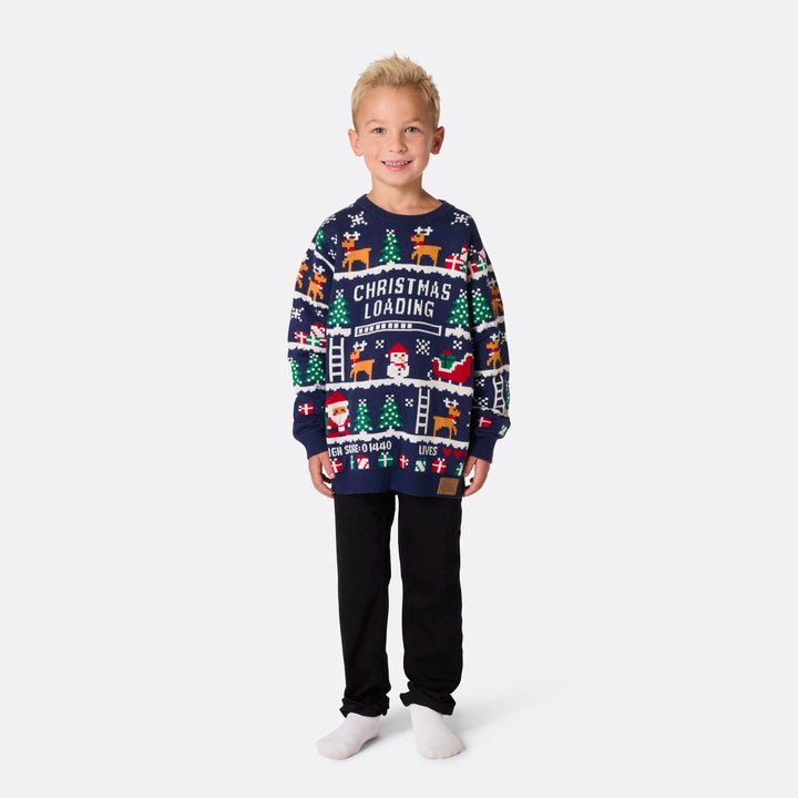 Pull de Noël matchy-matchy retrogaming