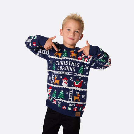 Pull de Noël enfant retrogaming