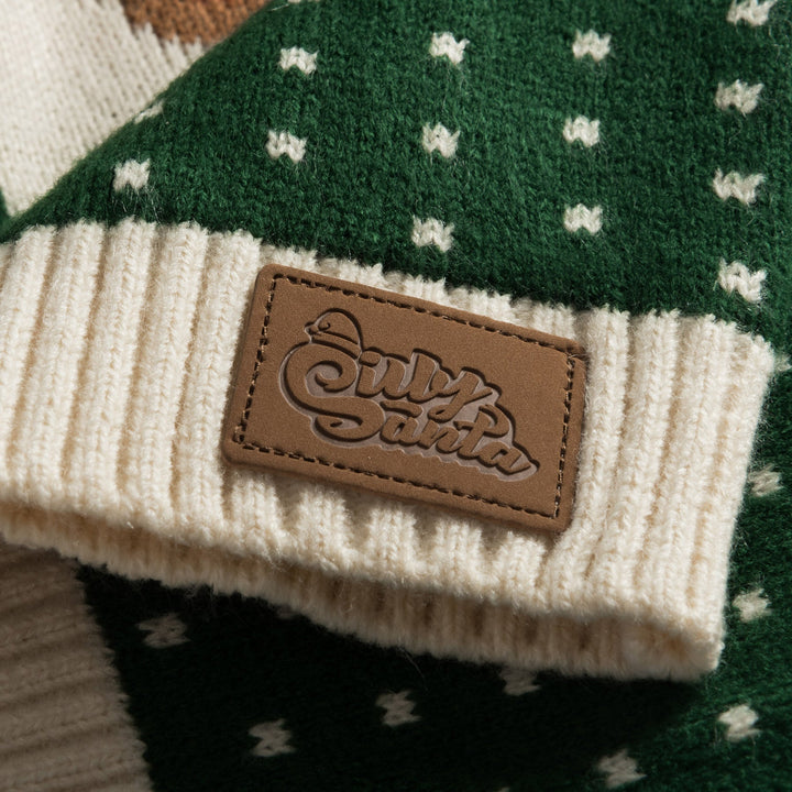 Pull de Noël enfant Renne rétro - vert