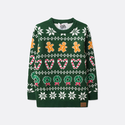 Pull de Noël matchy-matchy enfant - vert