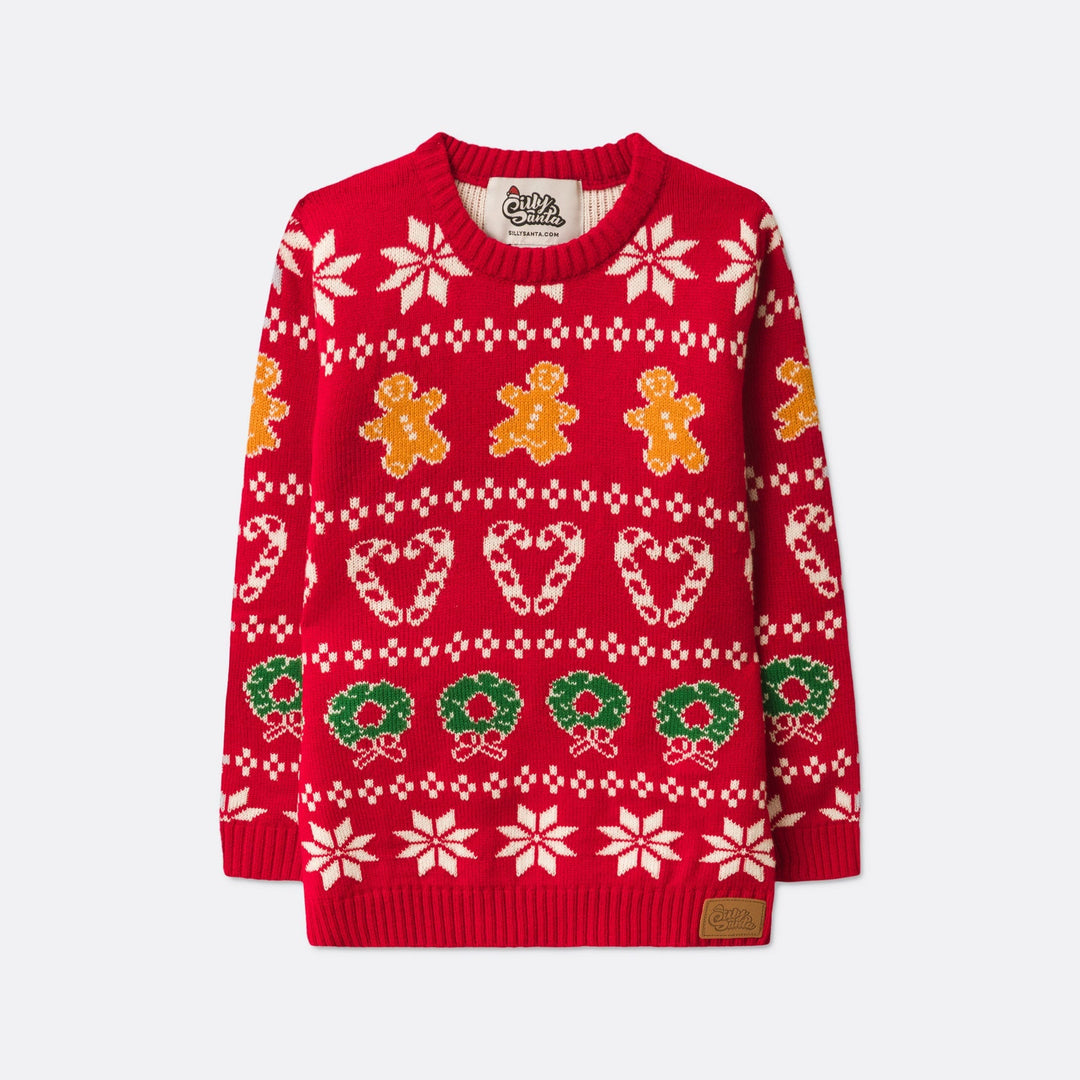 Pull de Noël matchy-matchy - rouge