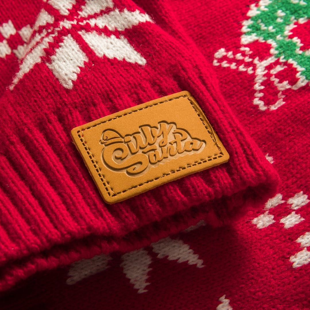 Pull de Noël matchy-matchy - rouge