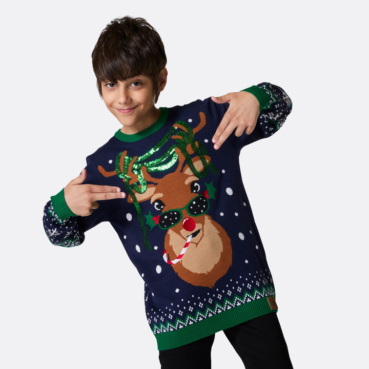 Pull de Noël matchy-matchy Rudolph