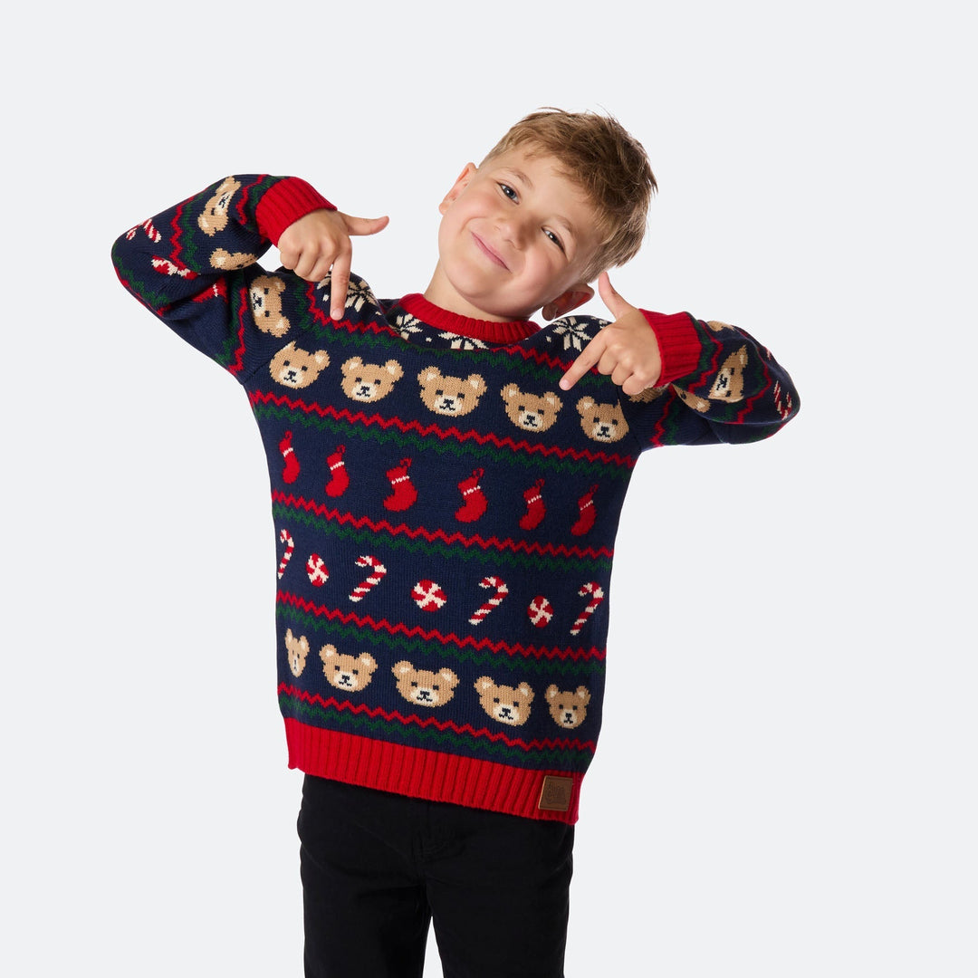 Pull de Noël matchy-matchy Teddy Bear