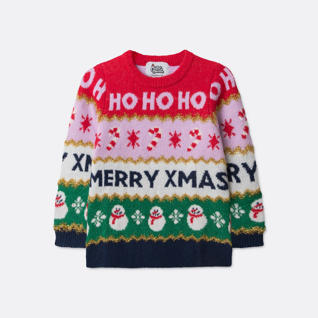 Pull de Noël enfant à rayures
