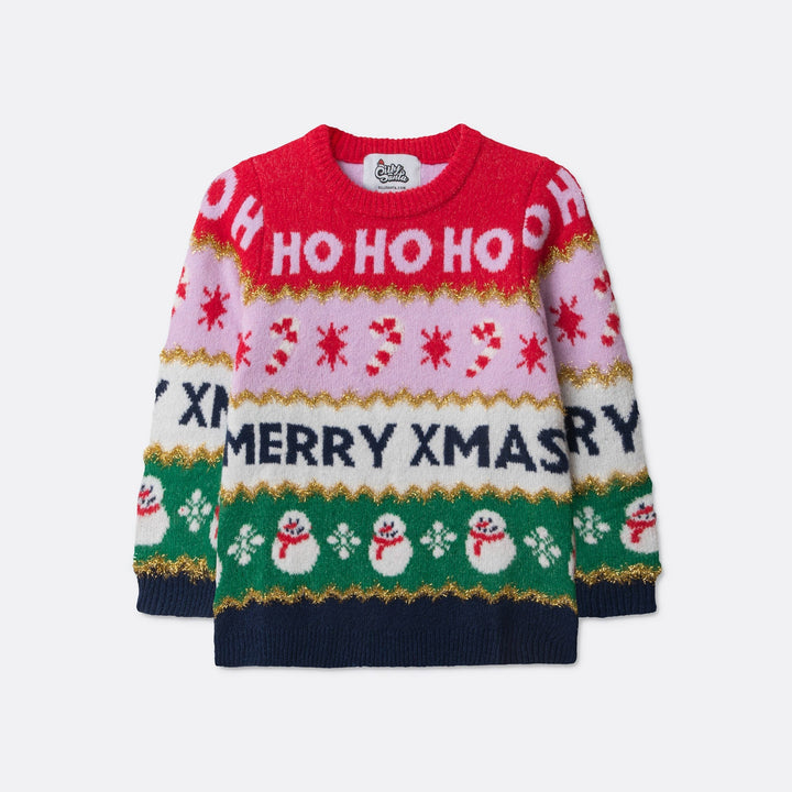 Pull de Noël enfant à rayures