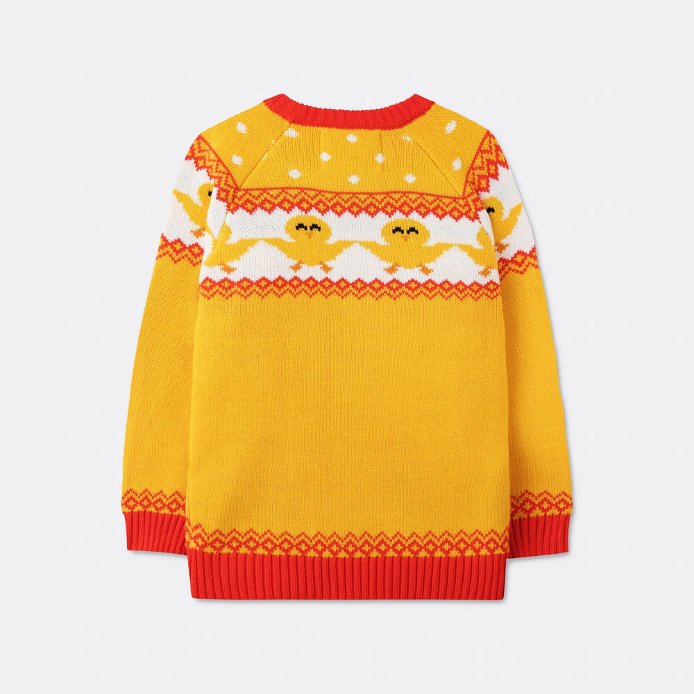 Pull de Pâques enfant - jaune