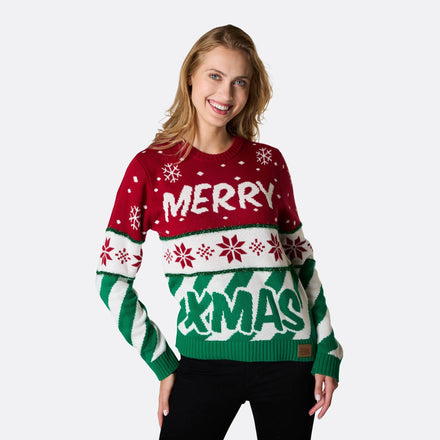 Pull de Noël femme "Merry Xmas"