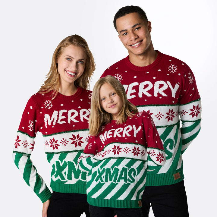 Pull de Noël matchy-matchy "Merry Xmas"