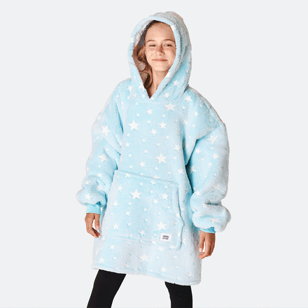 HappyHoodie enfant - bleu à motif étoilé