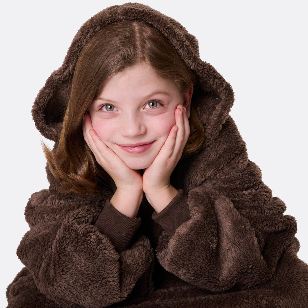 HappyHoodie enfant en Teddy - marron