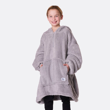 HappyHoodie enfant en Teddy - gris clair