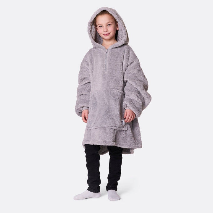 HappyHoodie enfant en Teddy - gris clair