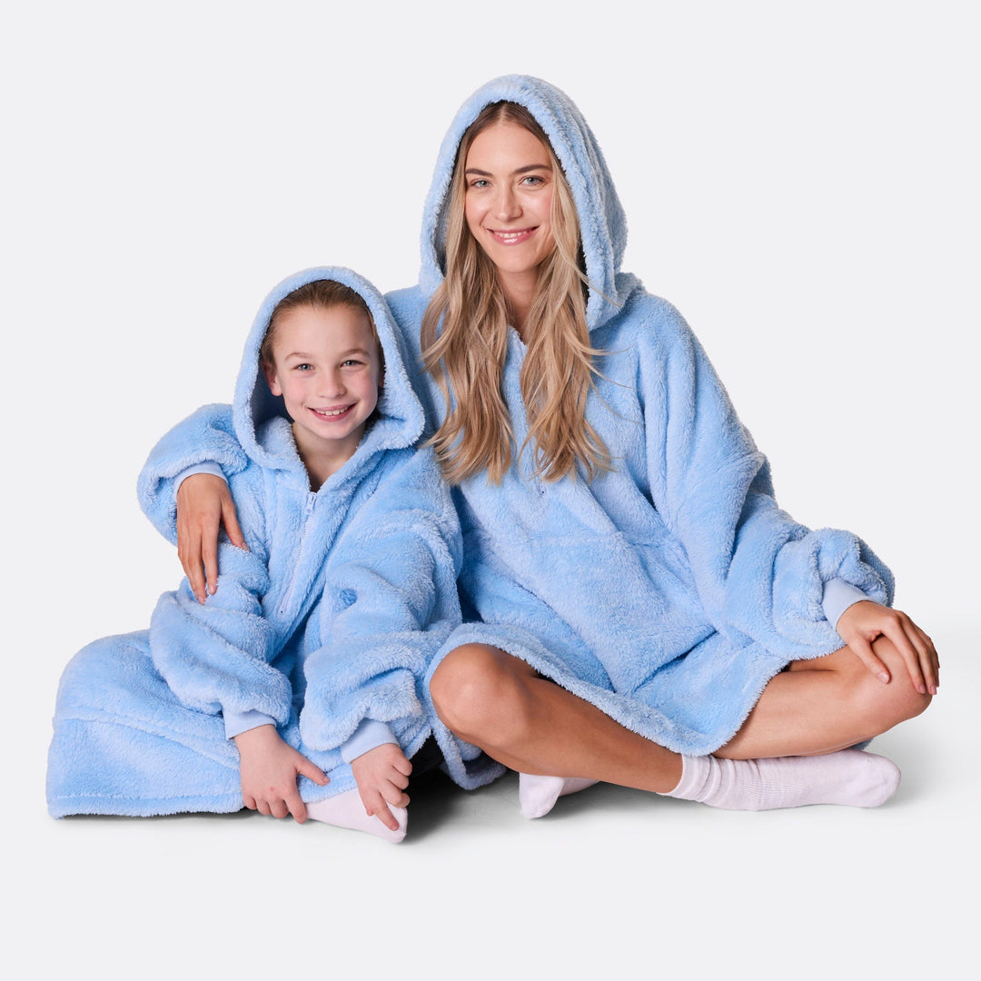 HappyHoodie enfant en Teddy - bleu
