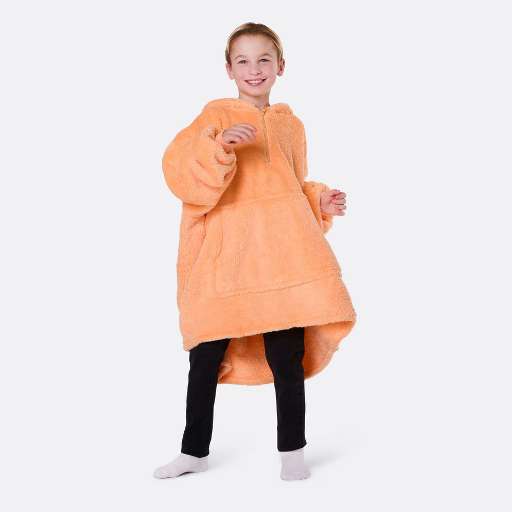 HappyHoodie enfant en Teddy - pêche
